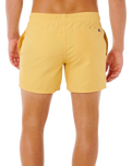 Streamline Offset Volley Shorts in Ochre