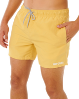 Streamline Offset Volley Shorts in Ochre