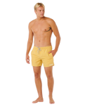 Streamline Offset Volley Shorts in Ochre