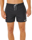 Streamline Offset Volley Shorts in Black