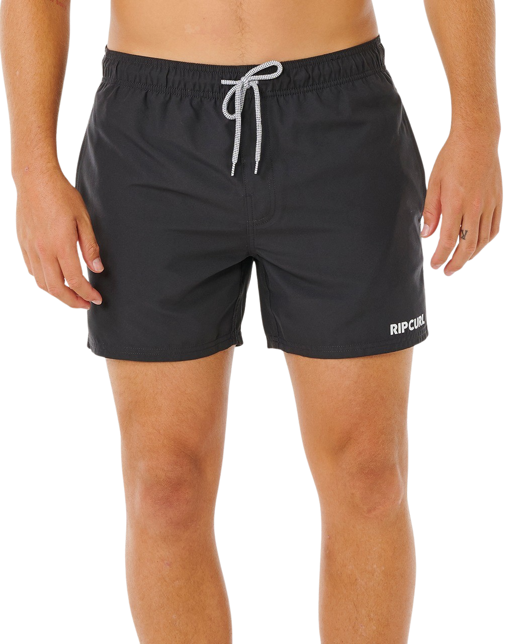 Streamline Offset Volley Shorts in Black