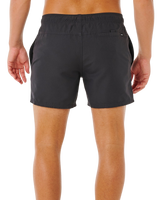 Streamline Offset Volley Shorts in Black