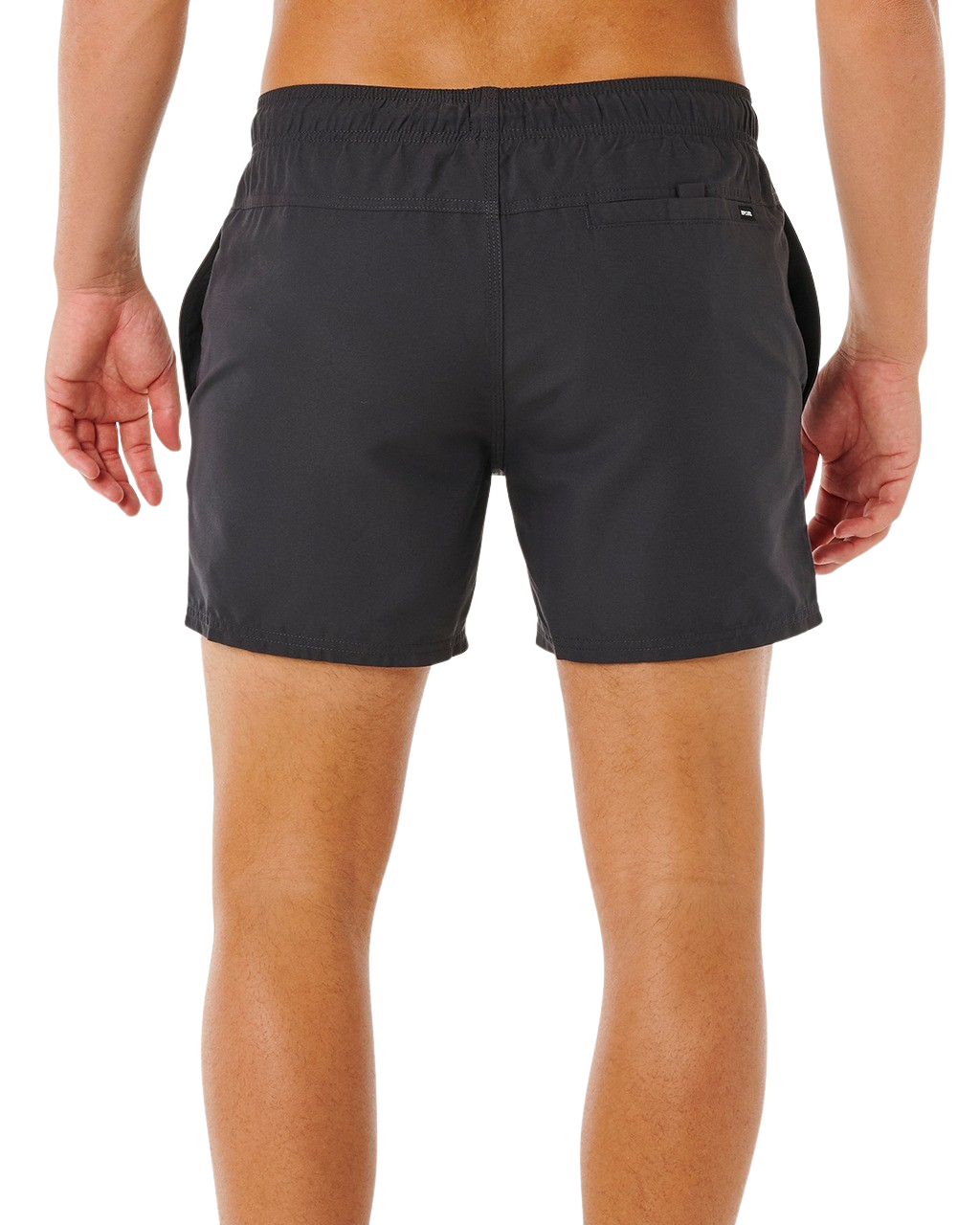 Streamline Offset Volley Shorts in Black