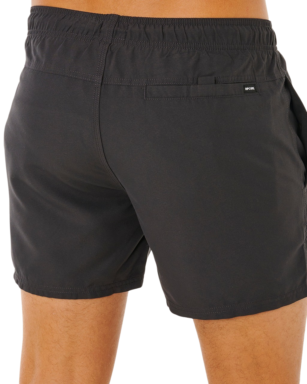 Streamline Offset Volley Shorts in Black