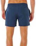 Streamline Offset Volley Shorts in Dark Navy