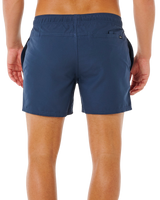 Streamline Offset Volley Shorts in Dark Navy