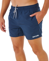 Streamline Offset Volley Shorts in Dark Navy