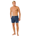 Streamline Offset Volley Shorts in Dark Navy