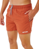 Streamline Offset Volley Shorts in Baked Clay