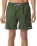 The Rip Curl Mens Streamline Offset Volley Shorts in Dark Olive