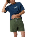 The Rip Curl Mens Streamline Offset Volley Shorts in Dark Olive