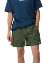 The Rip Curl Mens Streamline Offset Streamline Volley Shorts in Dark Olive