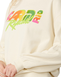 The Rip Curl Womens Farm Rio Tropical Groove Oversize Sweatshirt in Vanilla
