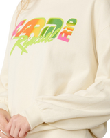 The Rip Curl Womens Farm Rio Tropical Groove Oversize Sweatshirt in Vanilla