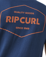 The Rip Curl Mens Stapler T-Shirt in Washed Navy