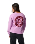 The Rip Curl Womens Surf Puff Raglan Relaxed Sweatshirt in Bright Lilac