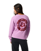 The Rip Curl Womens Surf Puff Raglan Relaxed Sweatshirt in Bright Lilac