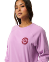 The Rip Curl Womens Surf Puff Raglan Relaxed Sweatshirt in Bright Lilac