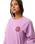 The Rip Curl Womens Surf Puff Raglan Relaxed Sweatshirt in Bright Lilac