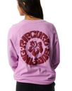 The Rip Curl Womens Surf Puff Raglan Relaxed Sweatshirt in Bright Lilac