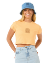 The Rip Curl Womens San Carlos Baby T-Shirt in Pastel Orange