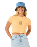 The Rip Curl Womens San Carlos Baby T-Shirt in Pastel Orange