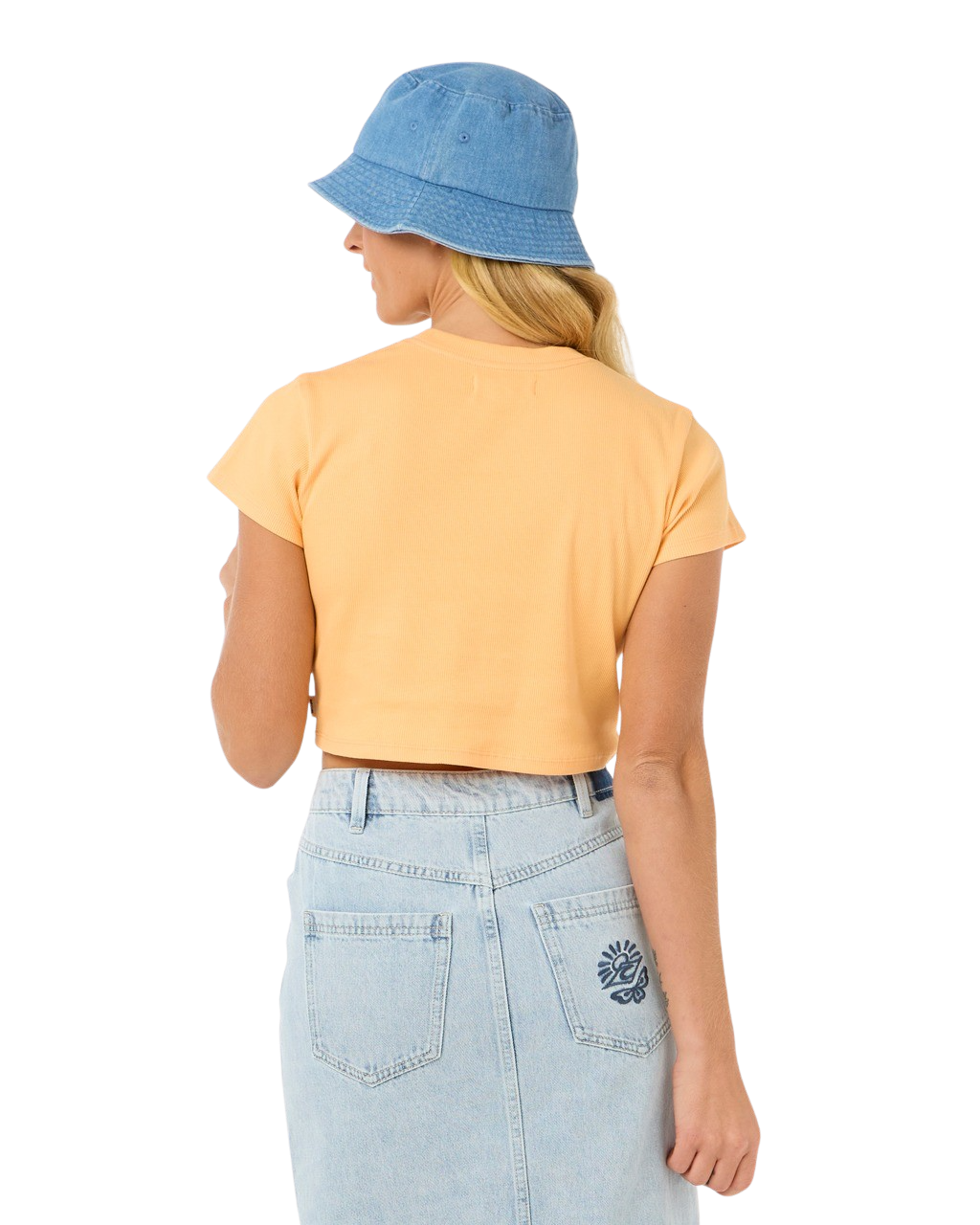 The Rip Curl Womens San Carlos Baby T-Shirt in Pastel Orange