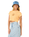 The Rip Curl Womens San Carlos Baby T-Shirt in Pastel Orange