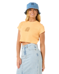 The Rip Curl Womens San Carlos Baby T-Shirt in Pastel Orange