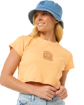 The Rip Curl Womens San Carlos Baby T-Shirt in Pastel Orange