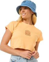 The Rip Curl Womens San Carlos Baby T-Shirt in Pastel Orange