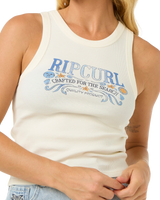 The Rip Curl Womens Luna Ribbed Vest in Bone