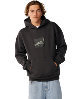 Rip Script Icon Hoodie in Washed Black