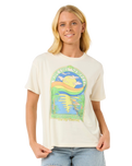 The Rip Curl Womens Sun & Sea T-Shirt in Bone