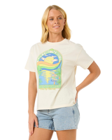 The Rip Curl Womens Sun & Sea T-Shirt in Bone