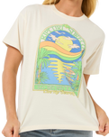 The Rip Curl Womens Sun & Sea T-Shirt in Bone