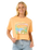 The Rip Curl Womens La Paloma Crop T-Shirt in Pastel Orange