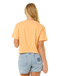 The Rip Curl Womens La Paloma Crop T-Shirt in Pastel Orange