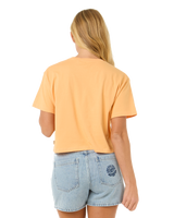 The Rip Curl Womens La Paloma Crop T-Shirt in Pastel Orange