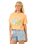 The Rip Curl Womens La Paloma Crop T-Shirt in Pastel Orange