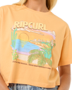 The Rip Curl Womens La Paloma Crop T-Shirt in Pastel Orange