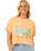 The Rip Curl Womens La Paloma Crop T-Shirt in Pastel Orange