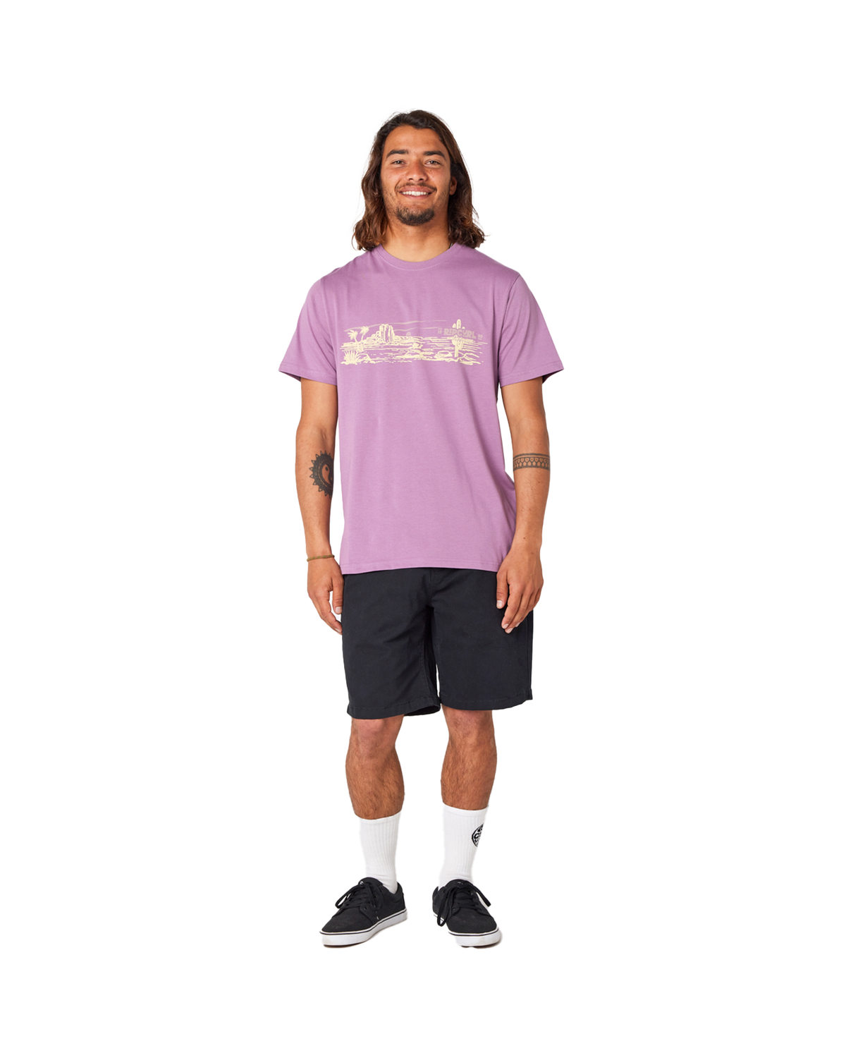 The Rip Curl Mens Paradise Land T-Shirt in Dusty Purple