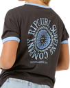 The Rip Curl Womens San Carlos Ringer T-Shirt in Washed Black