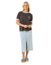 The Rip Curl Womens San Carlos Ringer T-Shirt in Washed Black