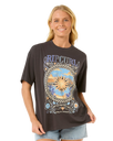 The Rip Curl Womens Luna Heritage T-Shirt in Washed Black