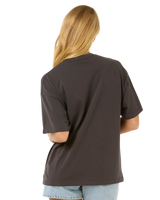 The Rip Curl Womens Luna Heritage T-Shirt in Washed Black