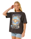 The Rip Curl Womens Luna Heritage T-Shirt in Washed Black