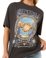 The Rip Curl Womens Luna Heritage T-Shirt in Washed Black