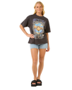 The Rip Curl Womens Luna Heritage T-Shirt in Washed Black